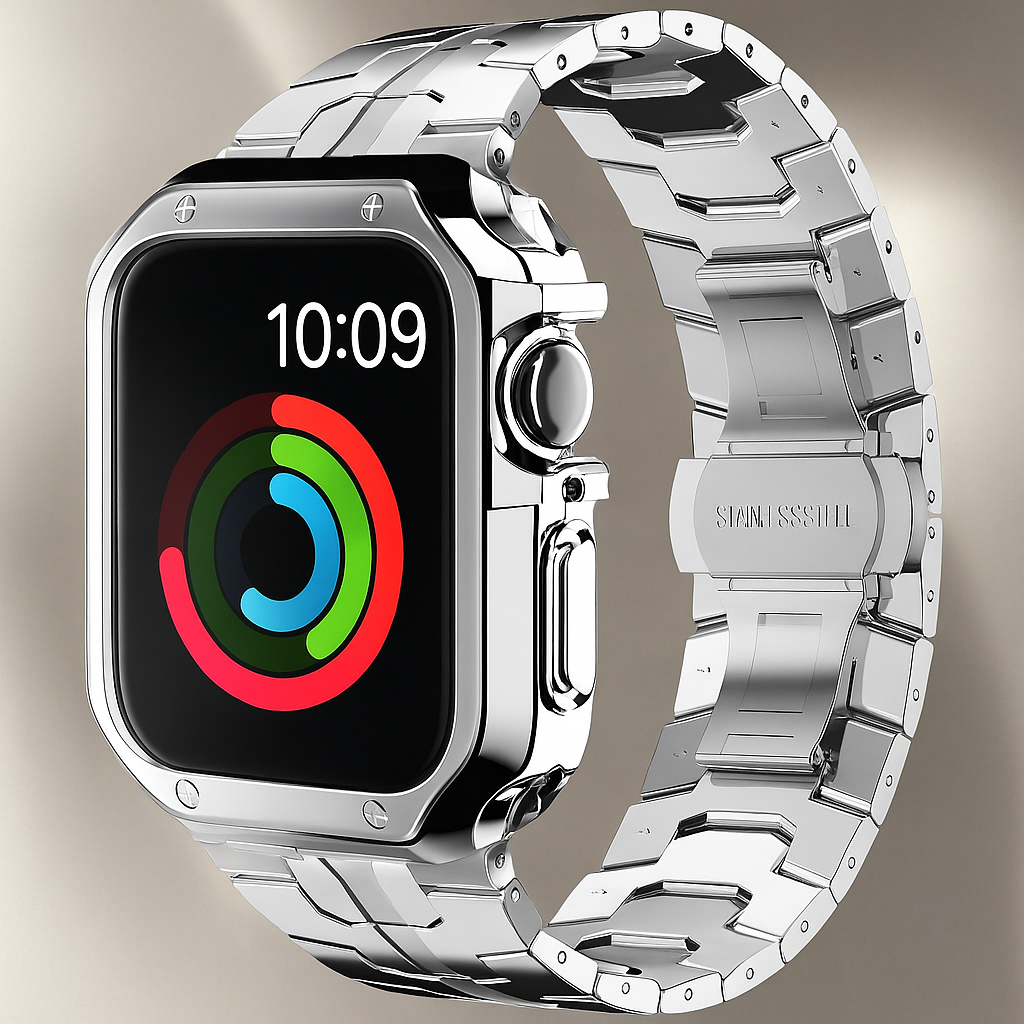 TitaniumGuard™ Prime Armor Set - Band & Case for Apple Watch