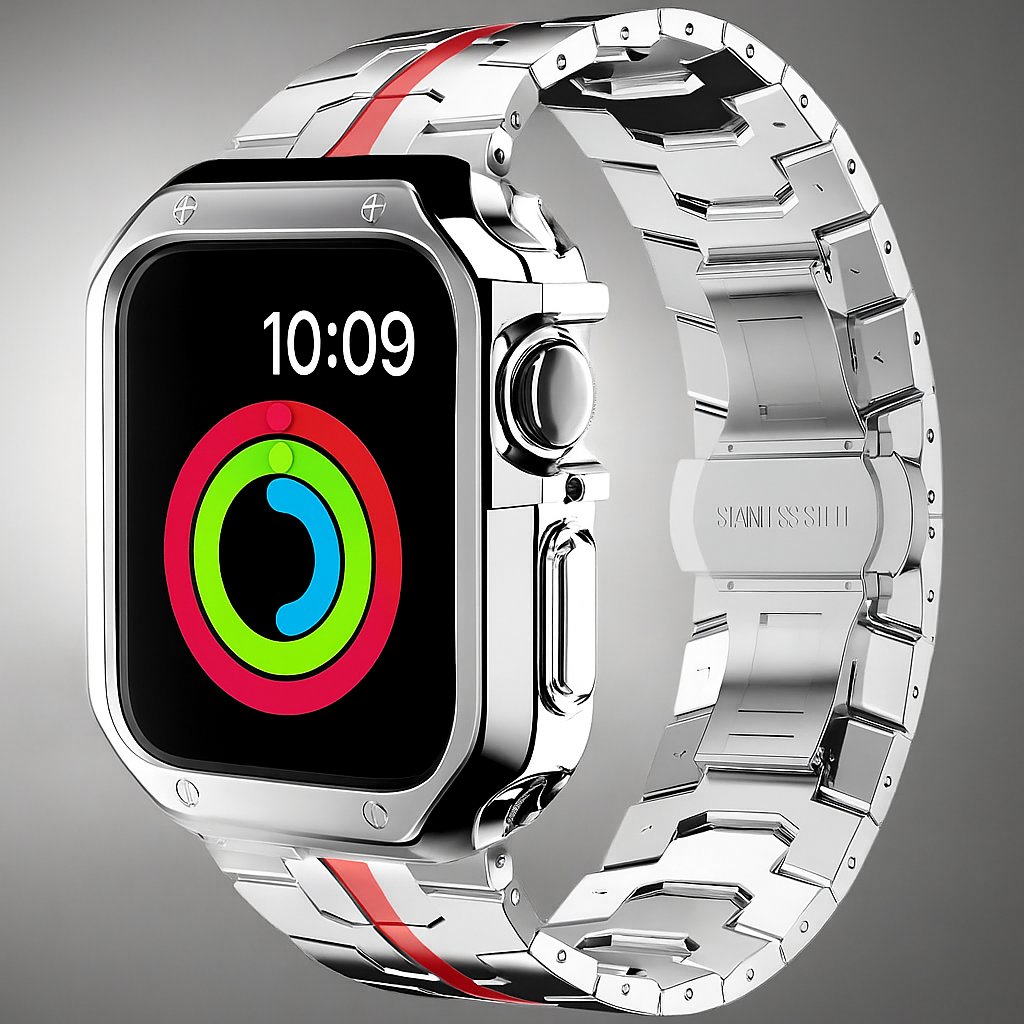 TitaniumGuard™ Prime Armor Set - Band & Case for Apple Watch