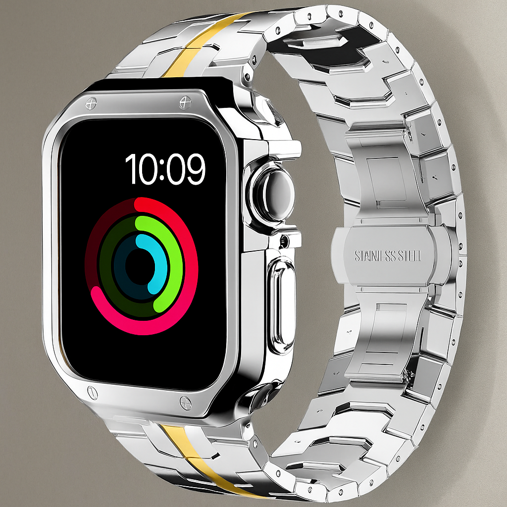TitaniumGuard™ Prime Armor Set - Band & Case for Apple Watch