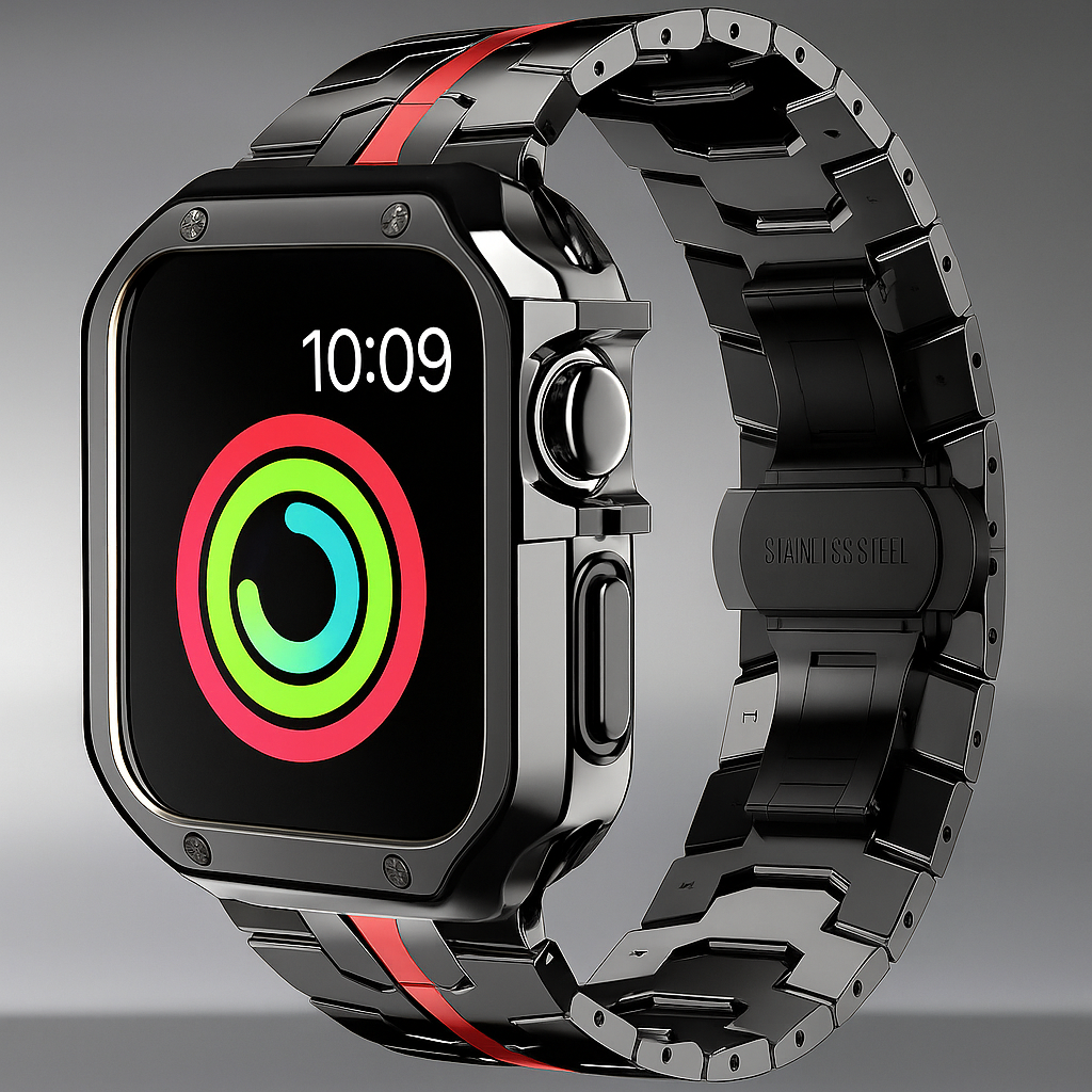 TitaniumGuard™ Prime Armor Set - Band & Case for Apple Watch