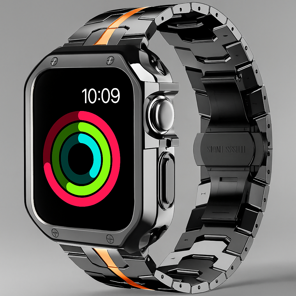 TitaniumGuard™ Prime Armor Set - Band & Case for Apple Watch