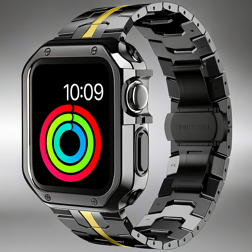 TitaniumGuard™ Prime Armor Set - Band & Case for Apple Watch