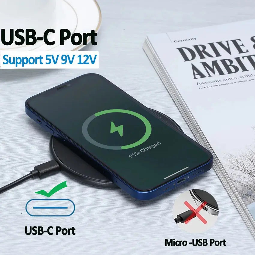 30W Wireless Charger Pad for iPhone 15 14 13 12 11 Pro Max X Samsung Xiaomi Phone Chargers Induction Fast Charging Dock Station Pinnacle Luxuries