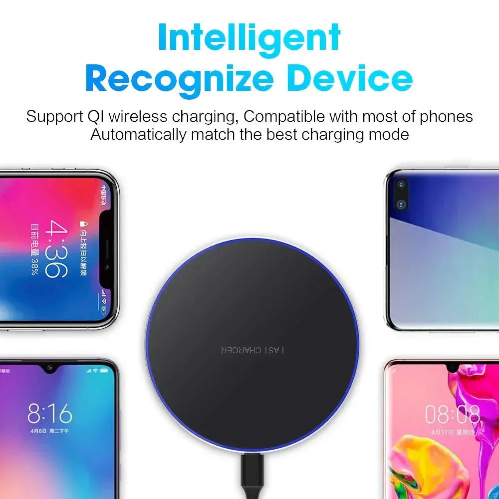 30W Wireless Charger Pad for iPhone 15 14 13 12 11 Pro Max X Samsung Xiaomi Phone Chargers Induction Fast Charging Dock Station Pinnacle Luxuries