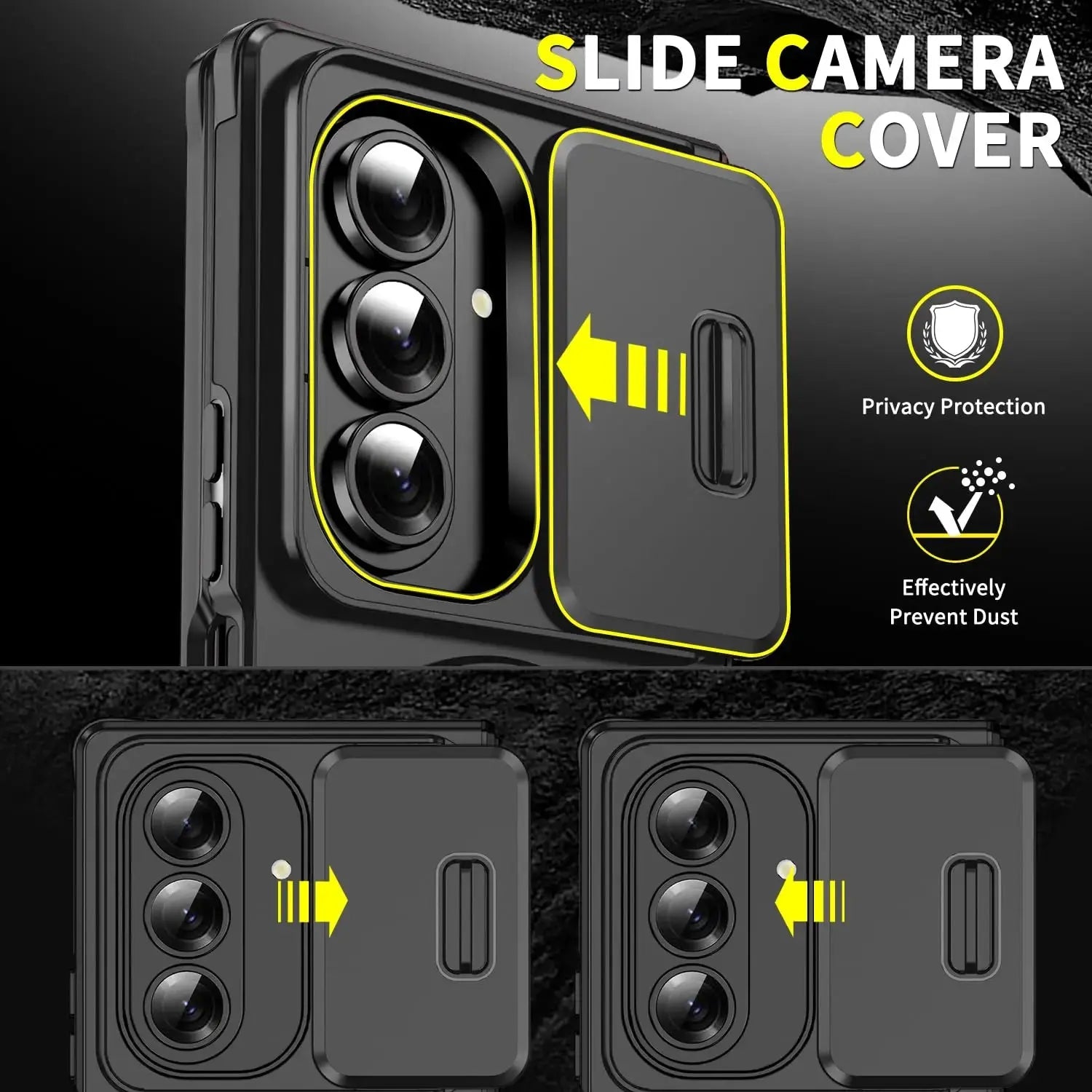 Case For Samsung Galaxy Z Fold 7 6 5 4G 5G 2025 Military-Grade Protection Phone Slide Camera Cover Avontic