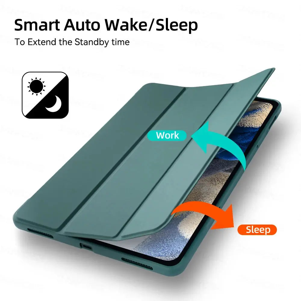 Case for Samsung Galaxy Tab A8 10.5 X205 X200 S6 Lite P610 P615 A7 T500 A7 lite T220 S7 S8 S9 PU Tablet Cover Smart Leather Pinnacle Luxuries