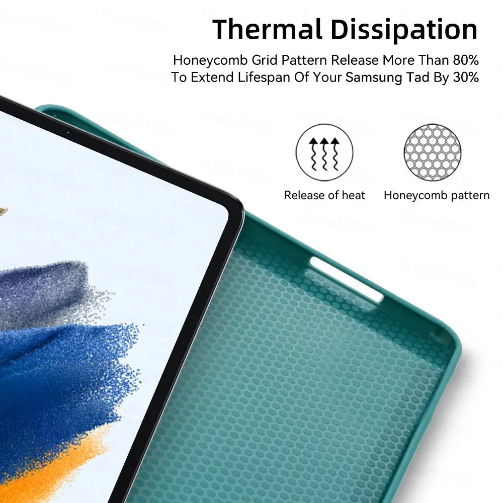 Case for Samsung Galaxy Tab A8 10.5 X205 X200 S6 Lite P610 P615 A7 T500 A7 lite T220 S7 S8 S9 PU Tablet Cover Smart Leather Pinnacle Luxuries