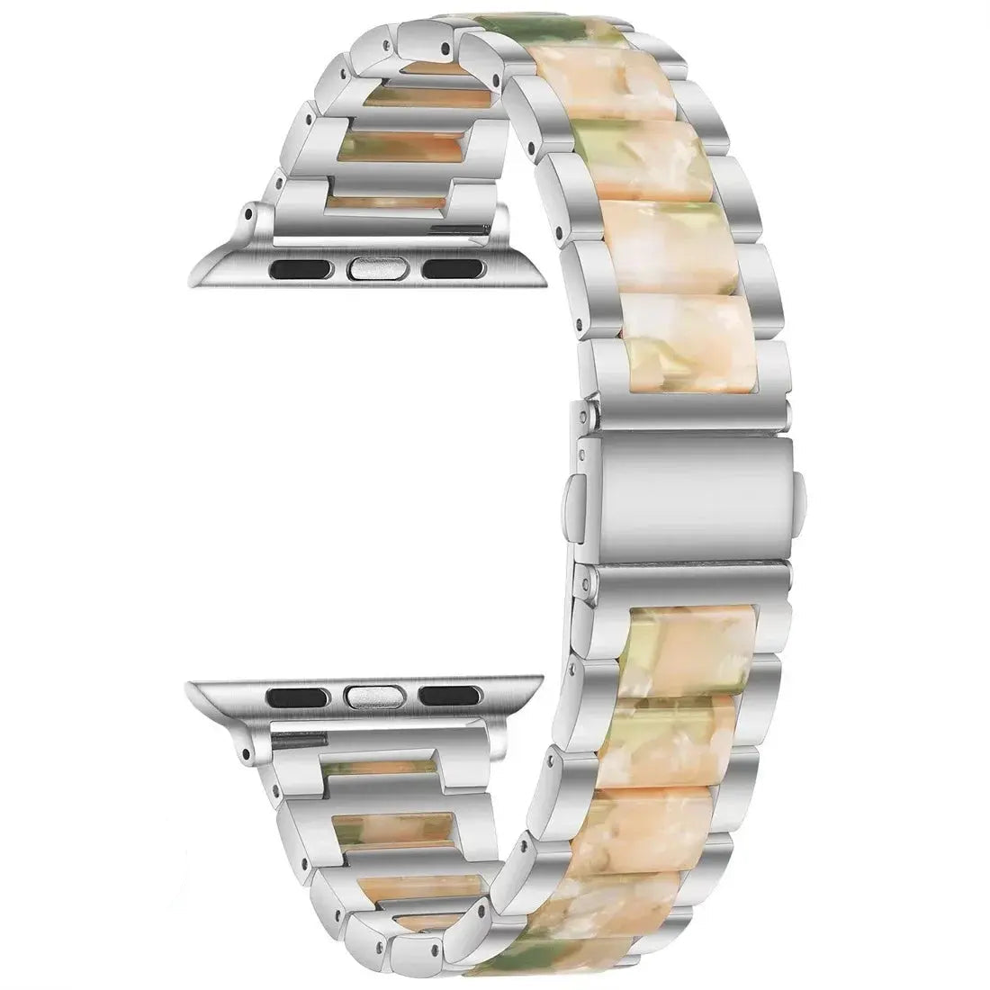 EleganceFit™ Resin & Stainless Steel Band for Apple Watch Series 11, Ultra 3, 10, 9, 8, 7, 6, SE (42mm–49mm)