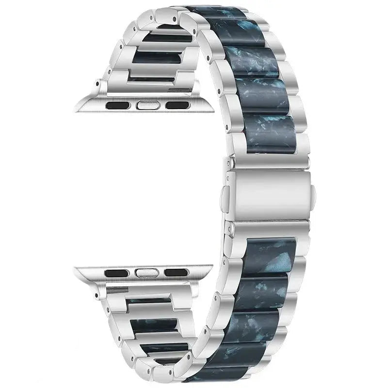 EleganceFit™ Resin & Stainless Steel Band for Apple Watch Series 11, Ultra 3, 10, 9, 8, 7, 6, SE (42mm–49mm)