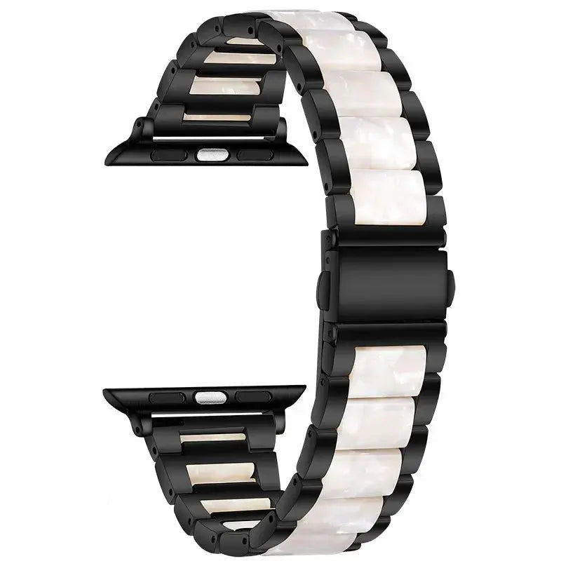 EleganceFit™ Resin & Stainless Steel Band for Apple Watch Series 11, Ultra 3, 10, 9, 8, 7, 6, SE (42mm–49mm)