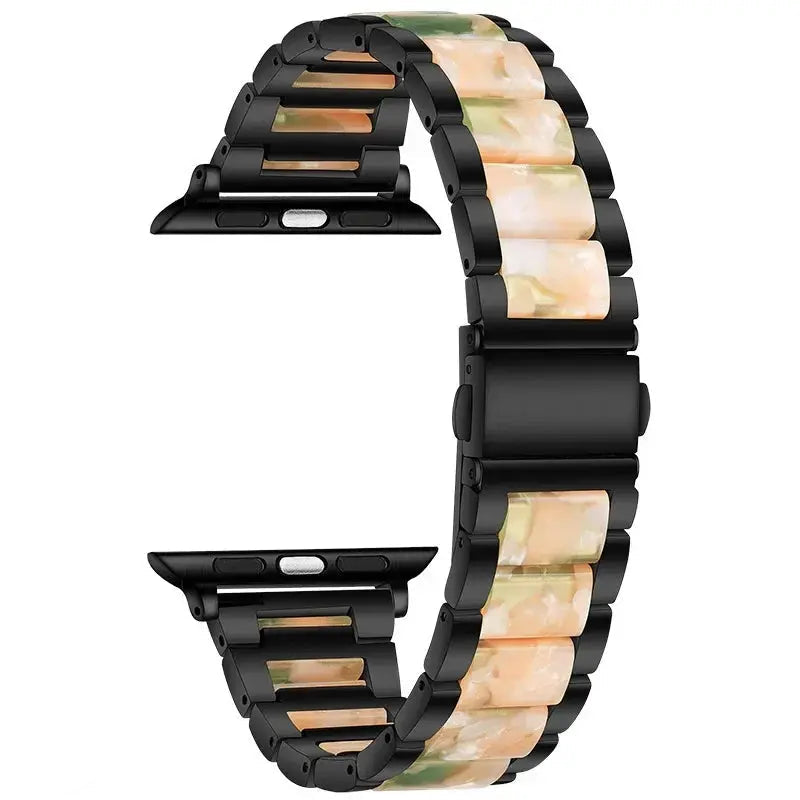 EleganceFit™ Resin & Stainless Steel Band for Apple Watch Series 11, Ultra 3, 10, 9, 8, 7, 6, SE (42mm–49mm)