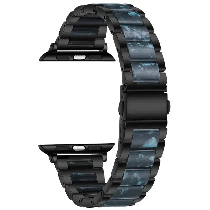 EleganceFit™ Resin & Stainless Steel Band for Apple Watch Series 11, Ultra 3, 10, 9, 8, 7, 6, SE (42mm–49mm)