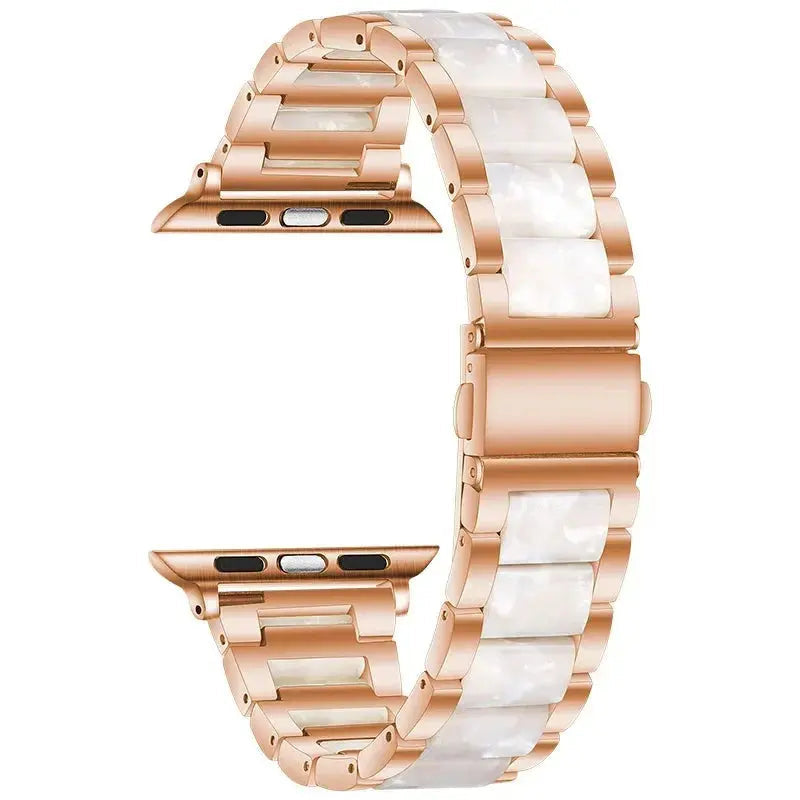 EleganceFit™ Resin & Stainless Steel Band for Apple Watch Series 11, Ultra 3, 10, 9, 8, 7, 6, SE (42mm–49mm)