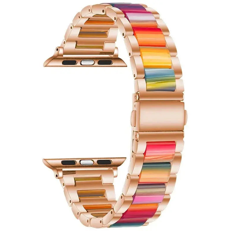 EleganceFit™ Resin & Stainless Steel Band for Apple Watch Series 11, Ultra 3, 10, 9, 8, 7, 6, SE (42mm–49mm)