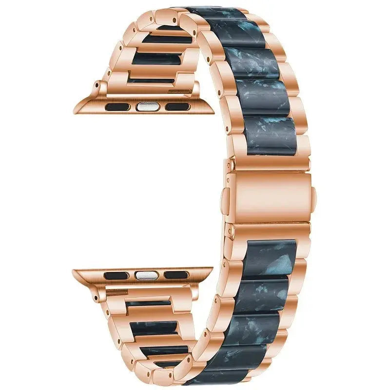 EleganceFit™ Resin & Stainless Steel Band for Apple Watch Series 11, Ultra 3, 10, 9, 8, 7, 6, SE (42mm–49mm)