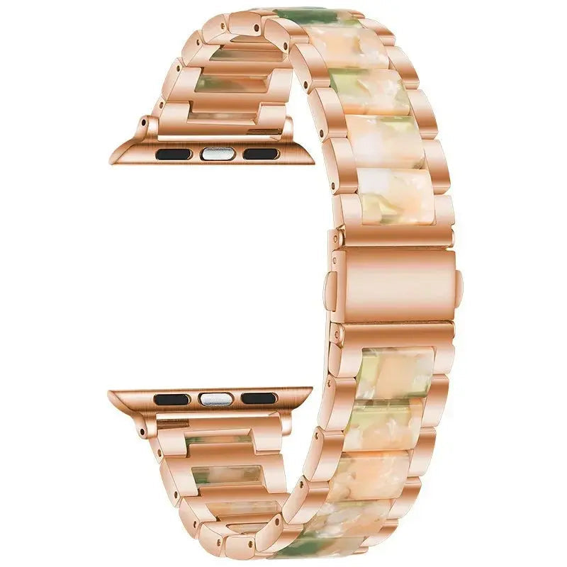 EleganceFit™ Resin & Stainless Steel Band for Apple Watch Series 11, Ultra 3, 10, 9, 8, 7, 6, SE (42mm–49mm)