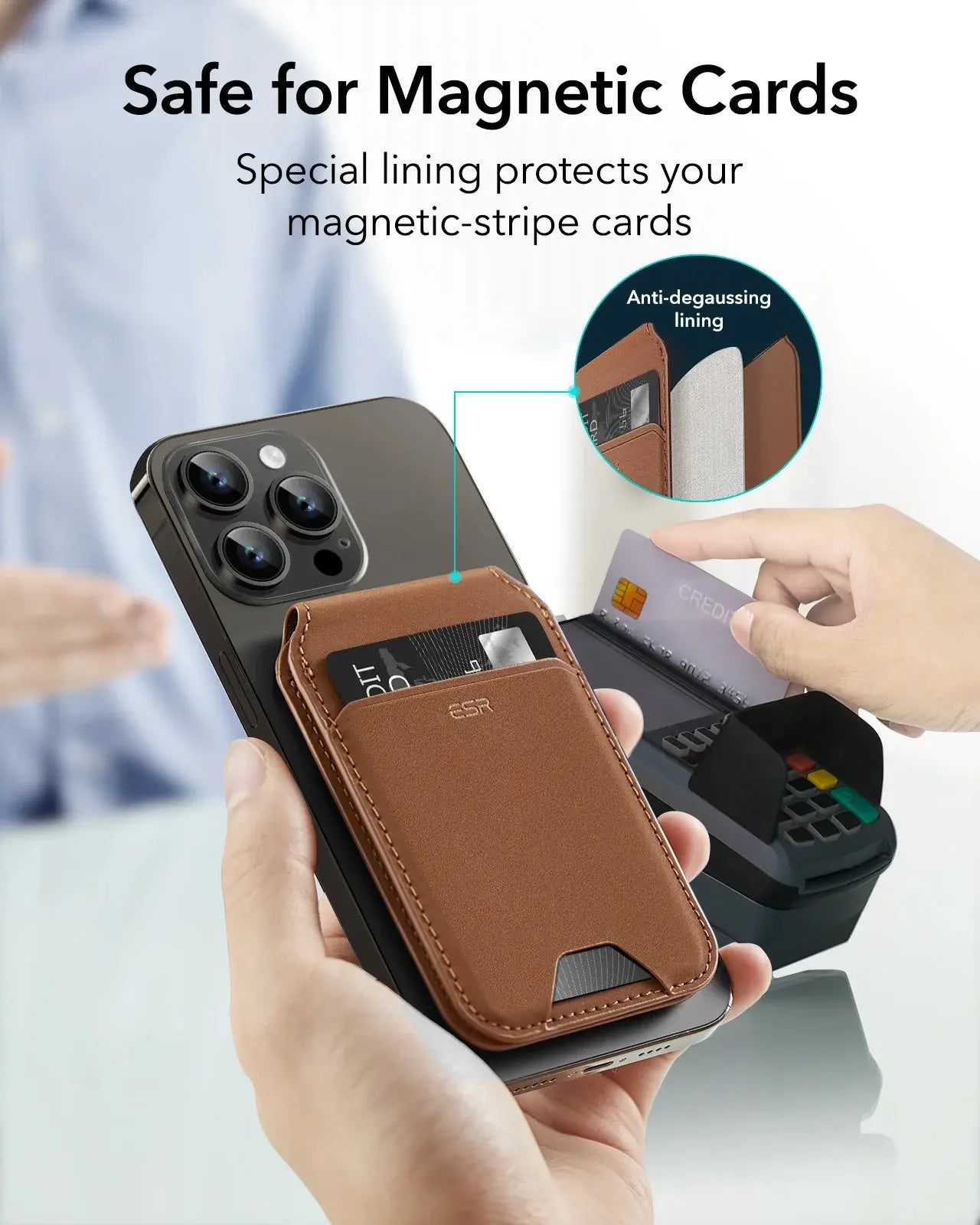 ESR for iPhone 15 14 Vegan Leather Magsafe Wallet Stand Case for iPhone 13 12 Pro Max Cartera Magsafe for iPhone 14 Pro Leather Pinnacle Luxuries