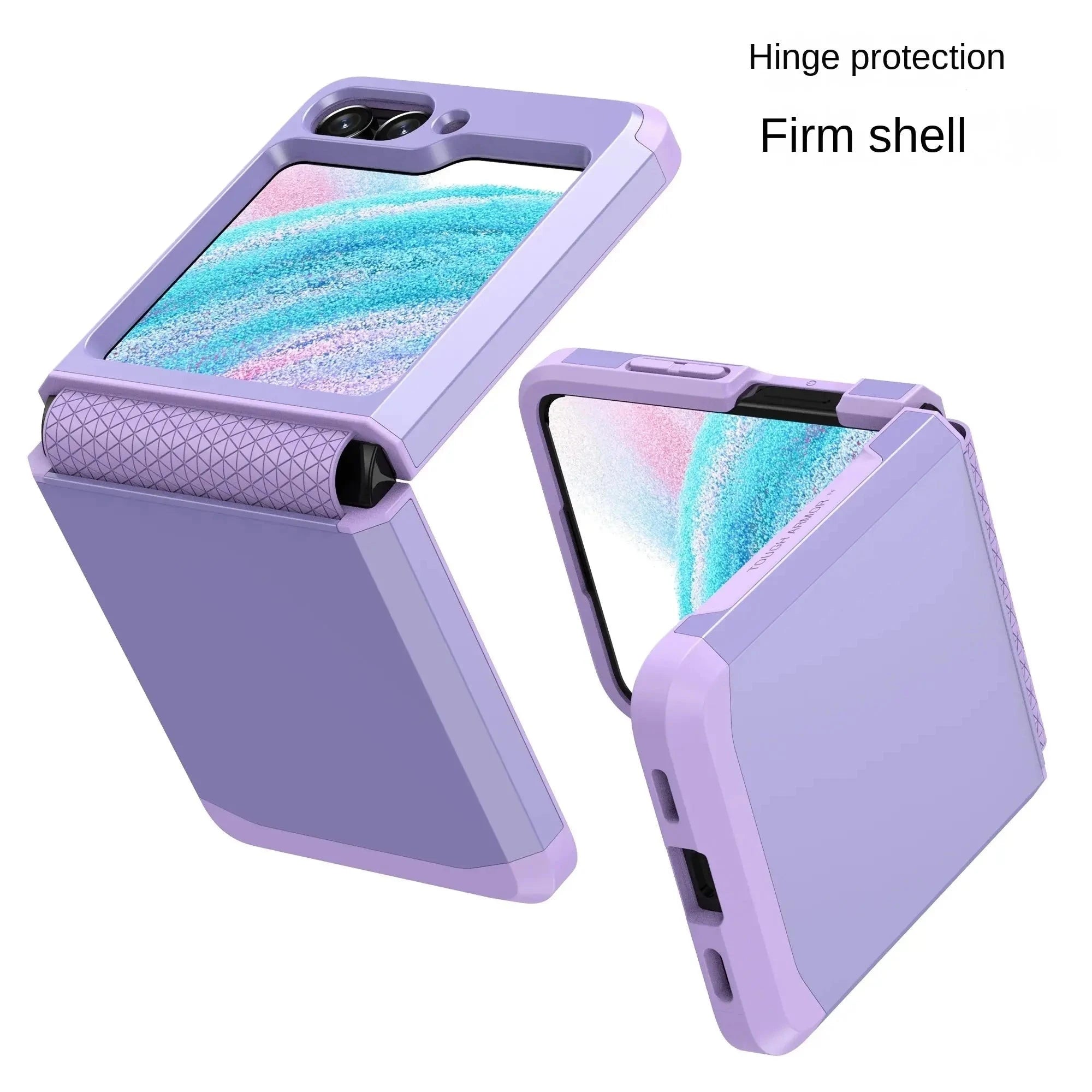 Electroplated Armor Hinge Integrated Phone Case for Samsung Galaxy Z Flip 6 5 4 3 Flip5 Flip6 5G Hard Shell Protective Cover Pinnacle Luxuries