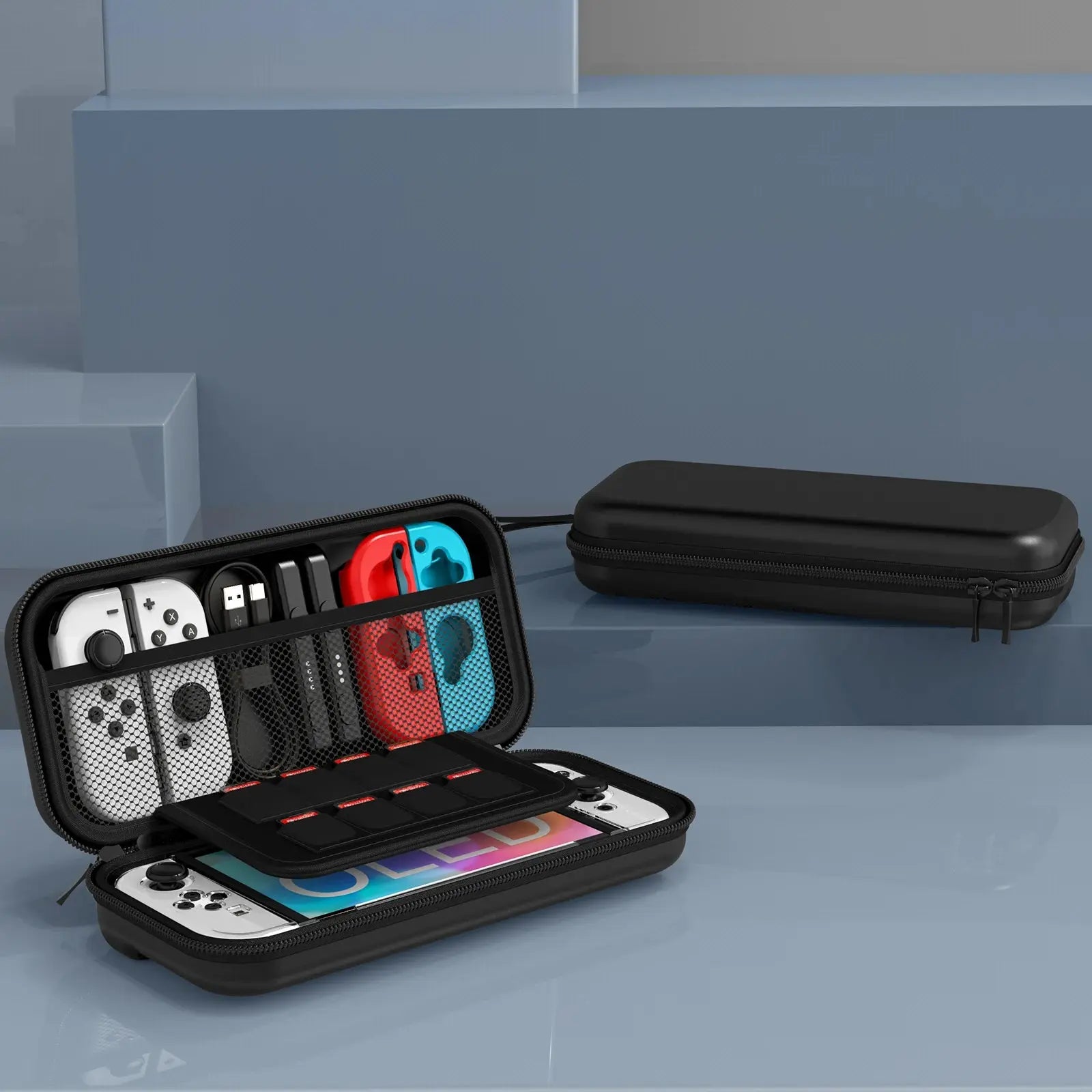 For Switch OLED Model Carrying Case 9 in 1 Accessories Kit for 2022 Nintendo Switch OLED Model with Protective Case Pinnacle Luxuries