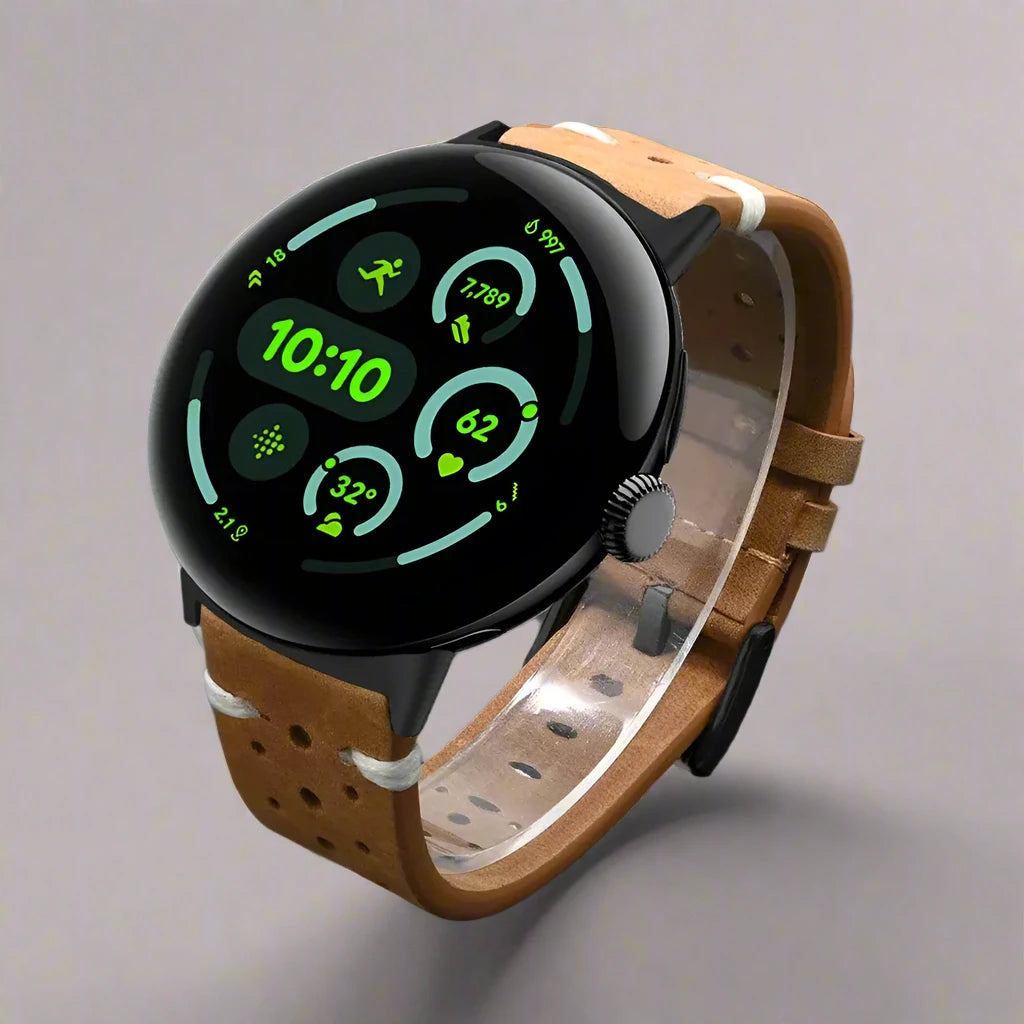 LuxeCraft™ Leather Band for Google Pixel Watch 3 & 4 – Premium Genuine Leather Replacement Strap