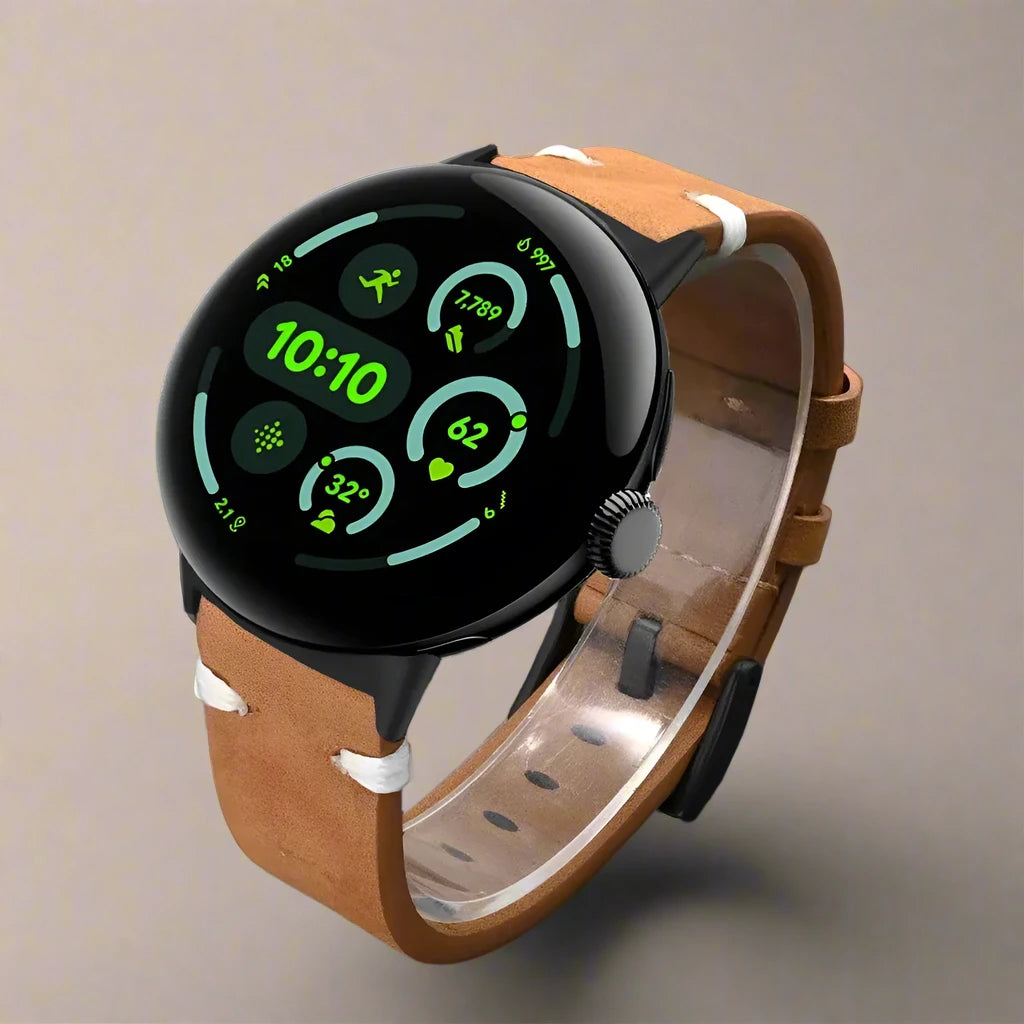 LuxeCraft™ Leather Band for Google Pixel Watch 3 & 4 – Premium Genuine Leather Replacement Strap