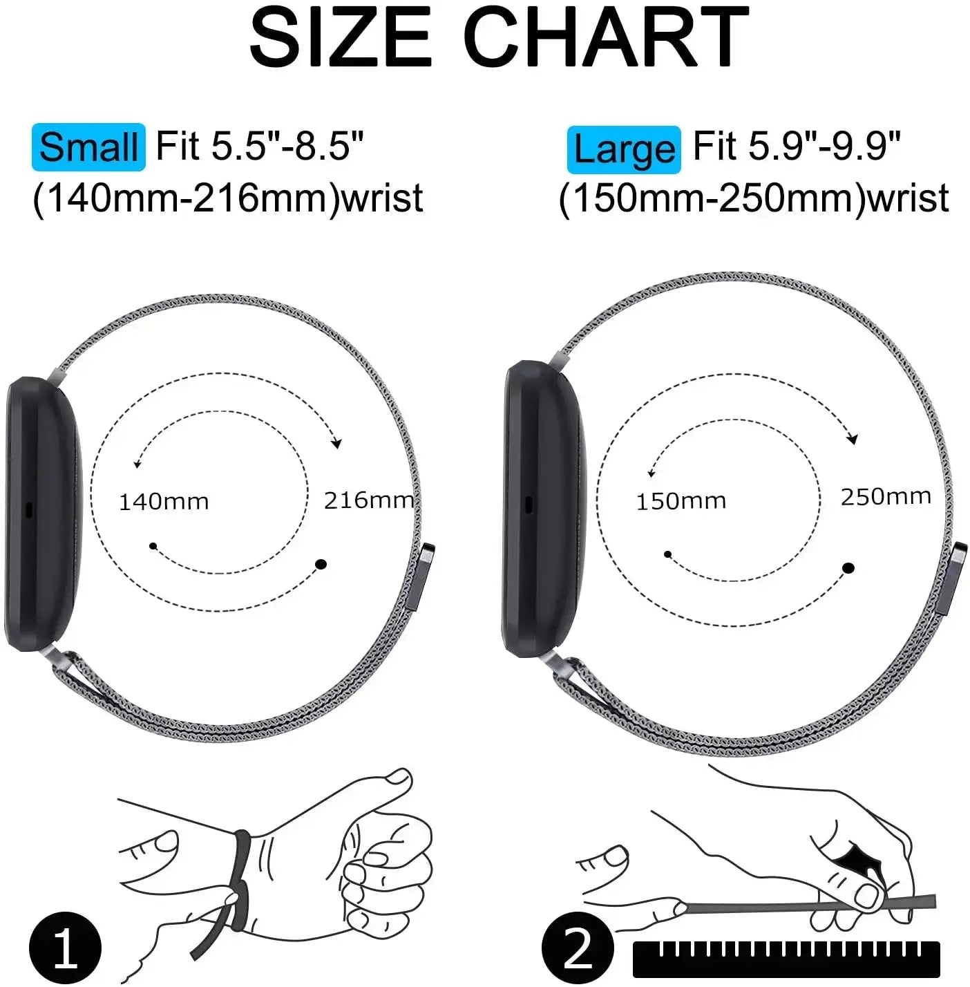 Milanese Loop strap for Fitbit versa 3 4 Band Sense/Lite Magnetic Metal Watchband Stainless Steel Bracelet Fitbit versa 2 band Pinnacle Luxuries