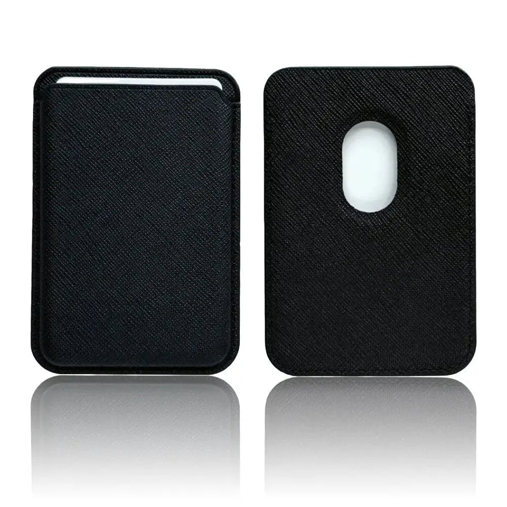 Luxury M Saffiano Leather Card Holder for Iphone 15 14 13 12 Mag Safe Wallet for Phone Accessories Strong Magnetism Suction Type Pinnacle Luxuries