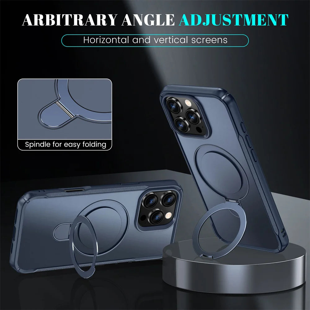 MagSafe Armor Stand Case for iPhone 17 / 17 Pro / 17 Pro Max | Military-Grade Protection with Magnetic Ring Kickstand
