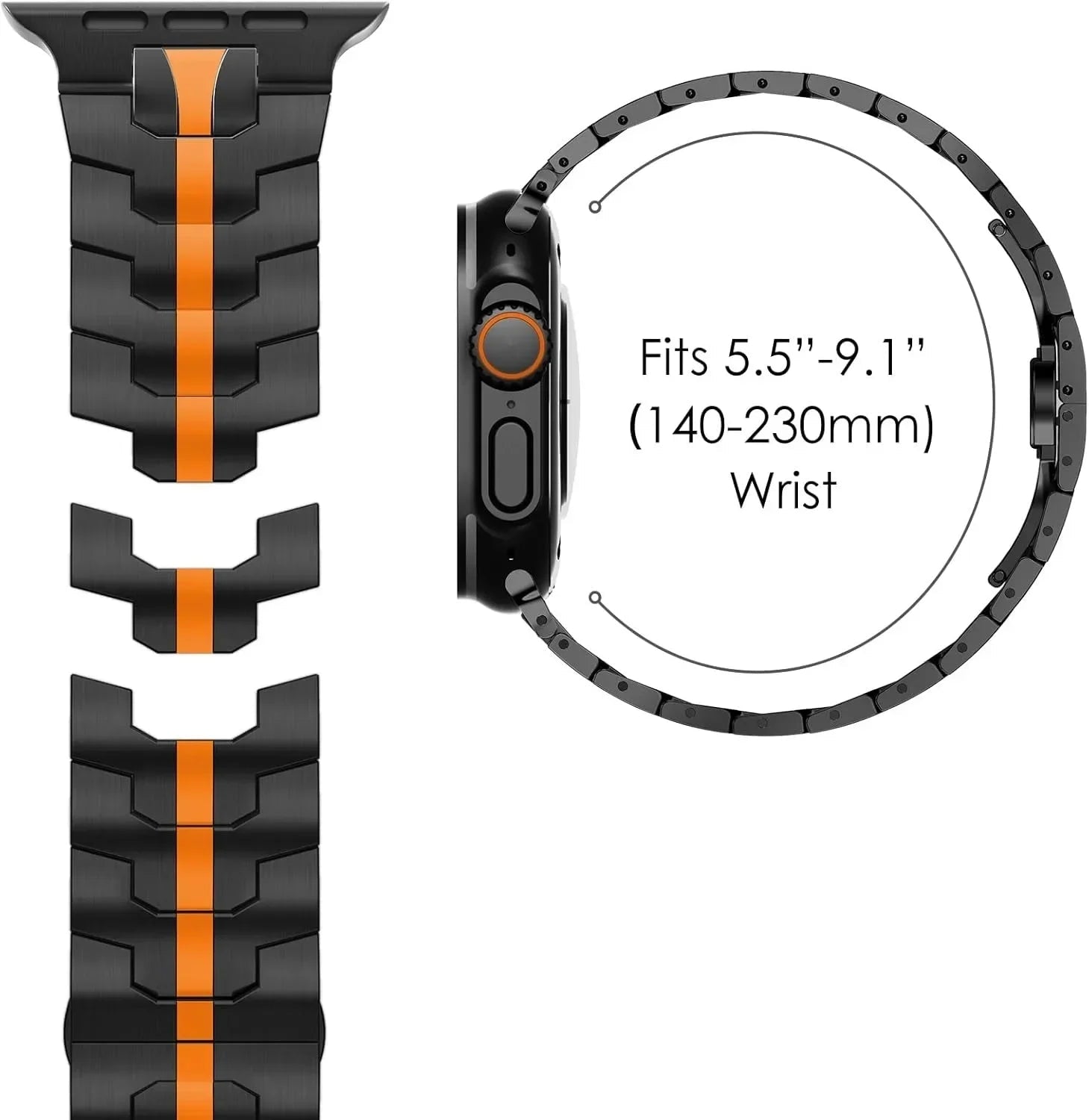 TitanEdge™ Ascend Series – Premium Titanium Band & Armor Case for Apple Watch (Ultra 3 / 2 / 1, Series 11 – 1)