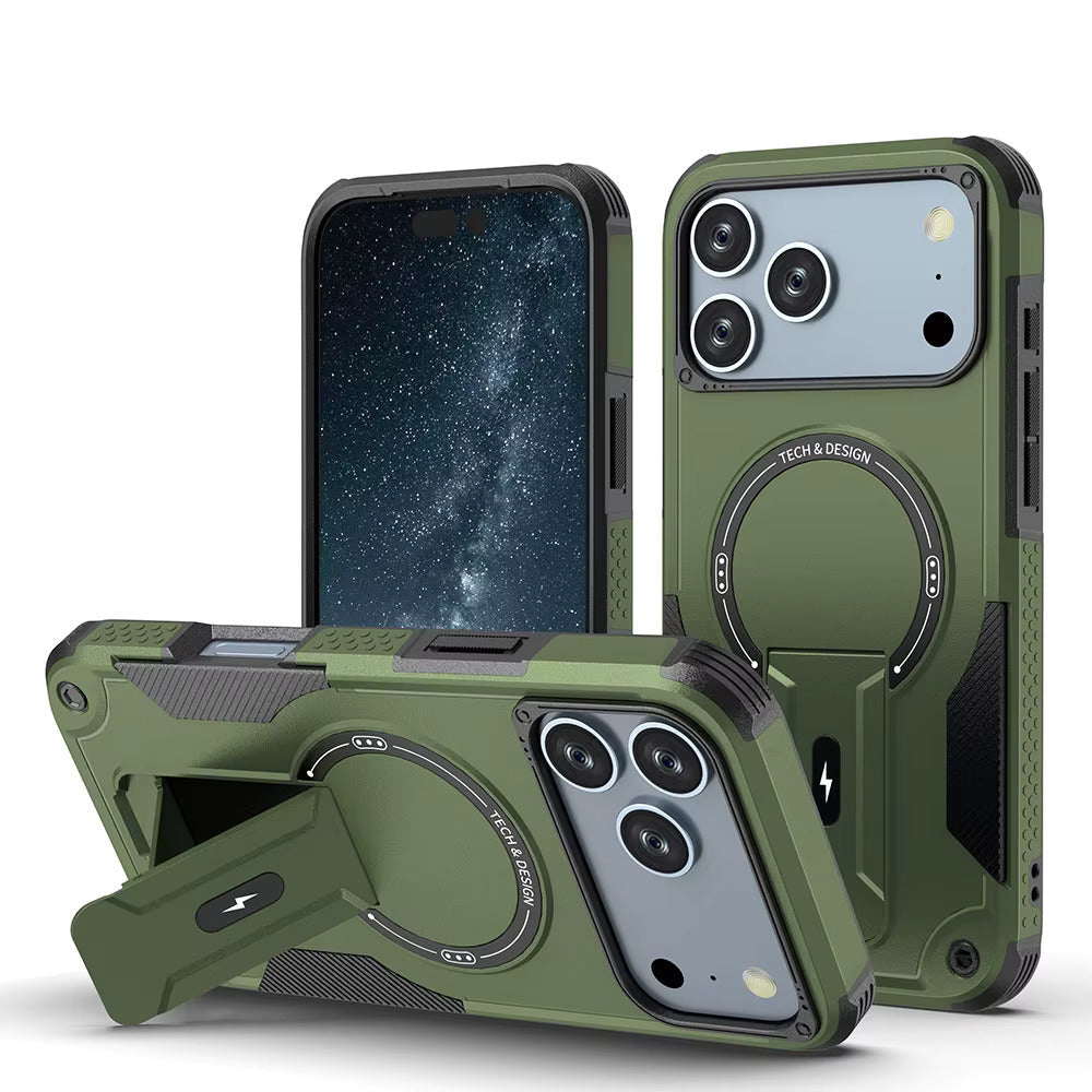 TitanGuard UrbanShield™ Kickstand MagSafe Compatible Case for iPhone