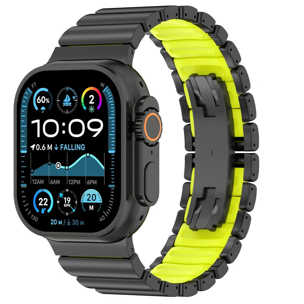 Avontic TitaniumTrail ProLink Band for Apple Watch Ultra 3 / Ultra 2 / Ultra 1 – Series 11–6 (45mm–49mm)