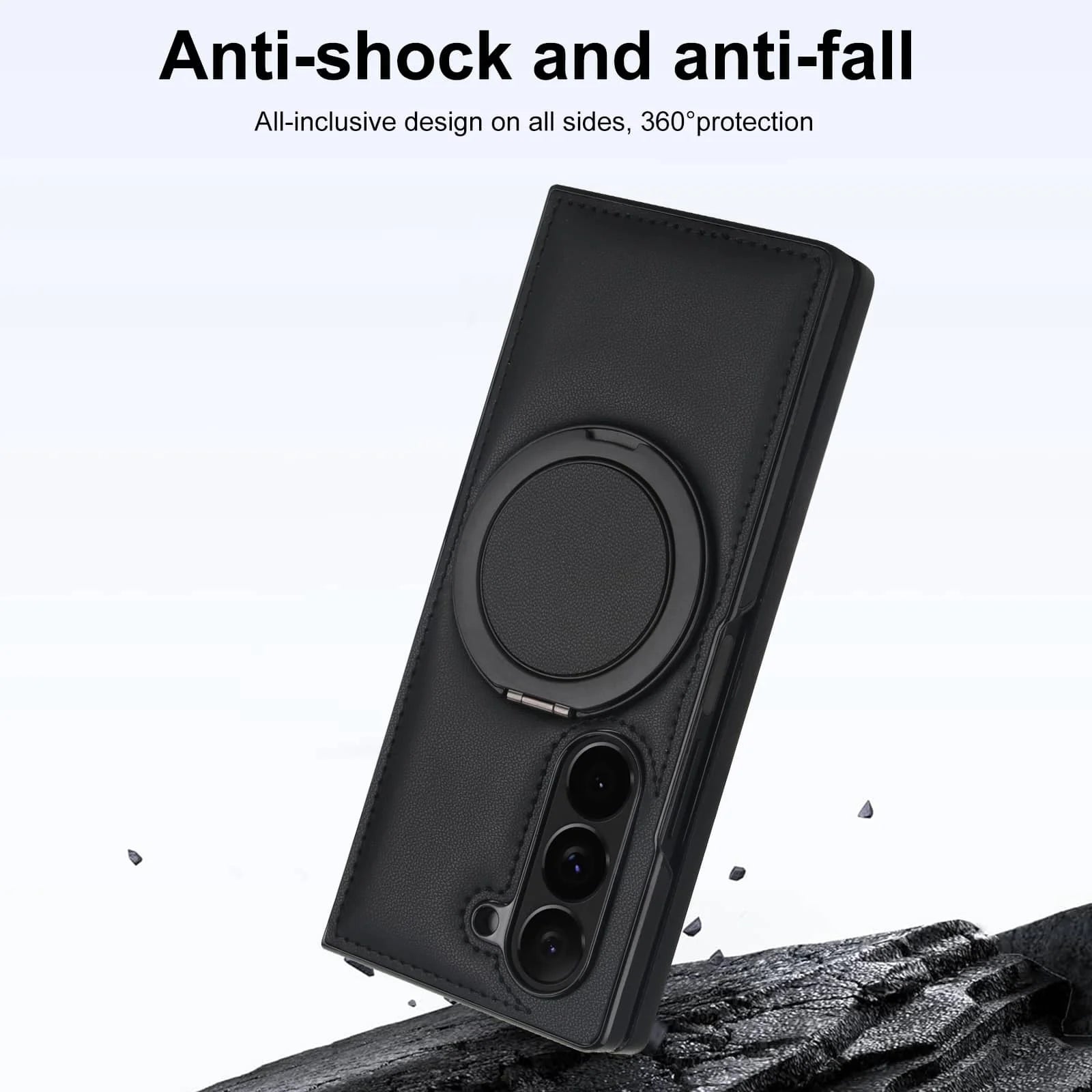 MagRing Leather Shield Case™ For Samsung Galaxy Z Fold 7, 6, 5, 4, and 3