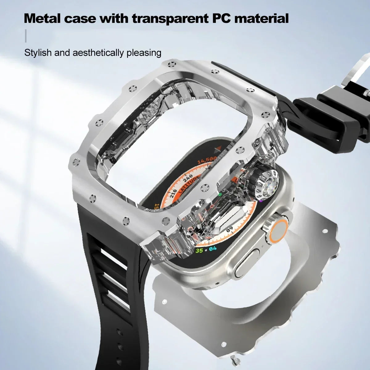 FortiCase™ Sport Edition — Stainless Steel Armor Kit for Apple Watch Ultra 3, 2 & 1 & Series 6–9