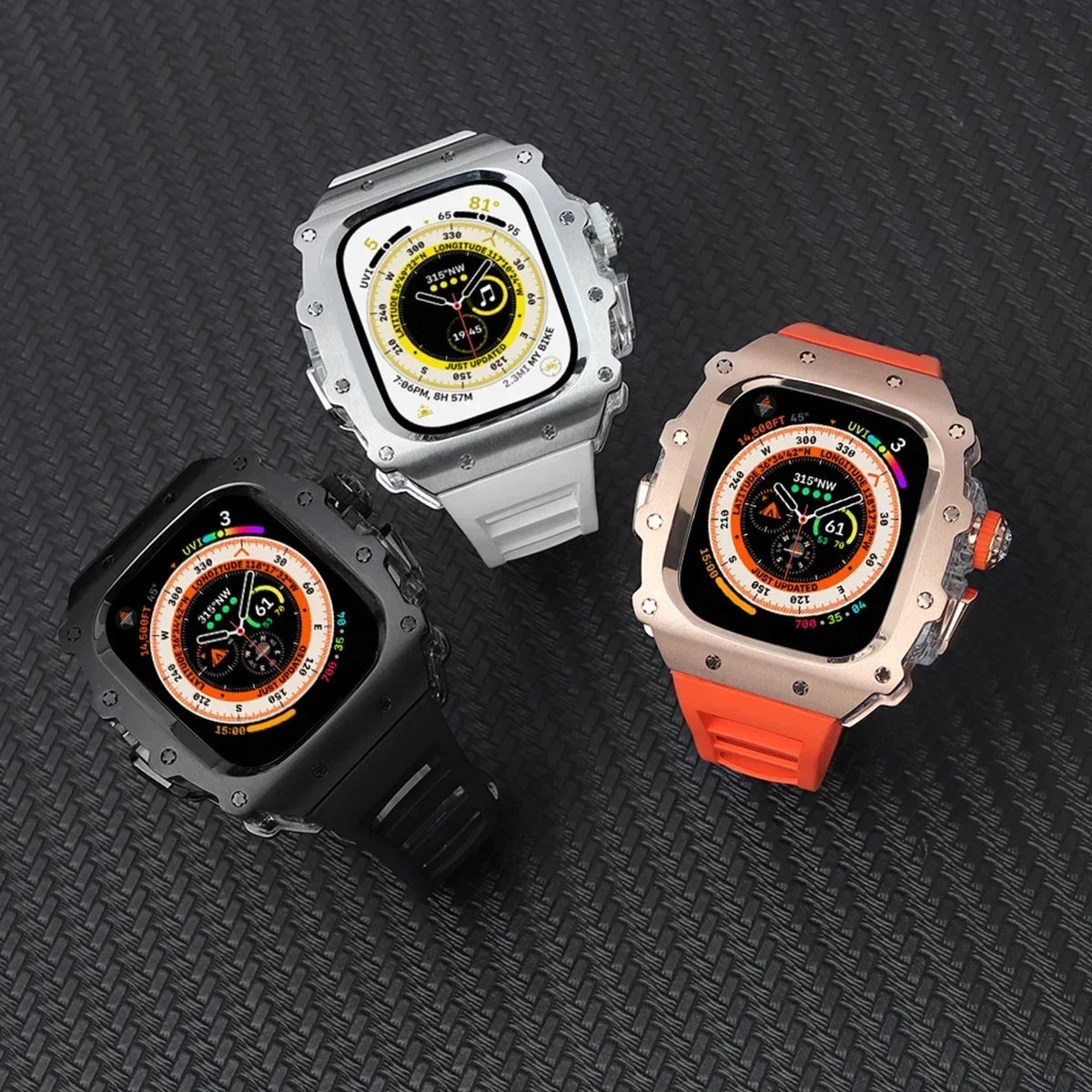 FortiCase™ Sport Edition — Stainless Steel Armor Kit for Apple Watch Ultra 3, 2 & 1 & Series 6–9