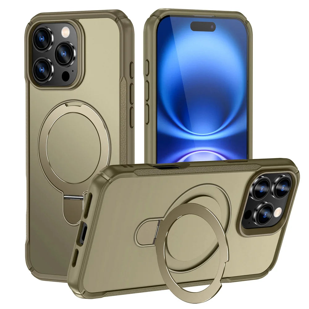 MagSafe Armor Stand Case for iPhone 17 / 17 Pro / 17 Pro Max | Military-Grade Protection with Magnetic Ring Kickstand