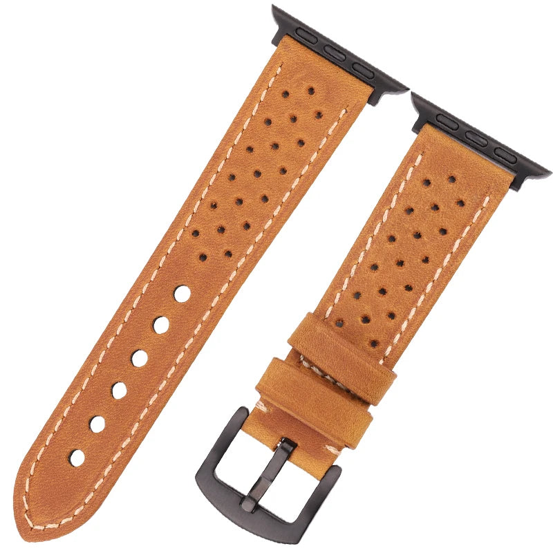 AeroLeather Pro™ Breathable Performance Leather Band for Apple Watch