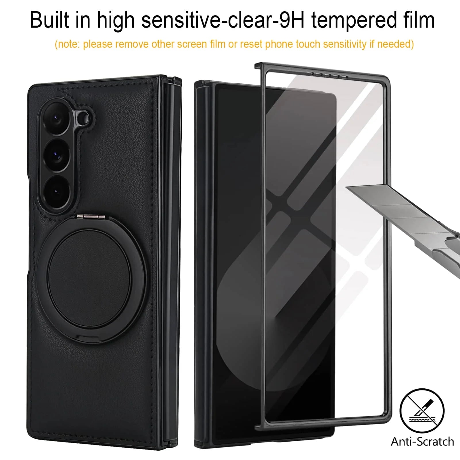 MagRing Leather Shield Case™ For Samsung Galaxy Z Fold 7, 6, 5, 4, and 3