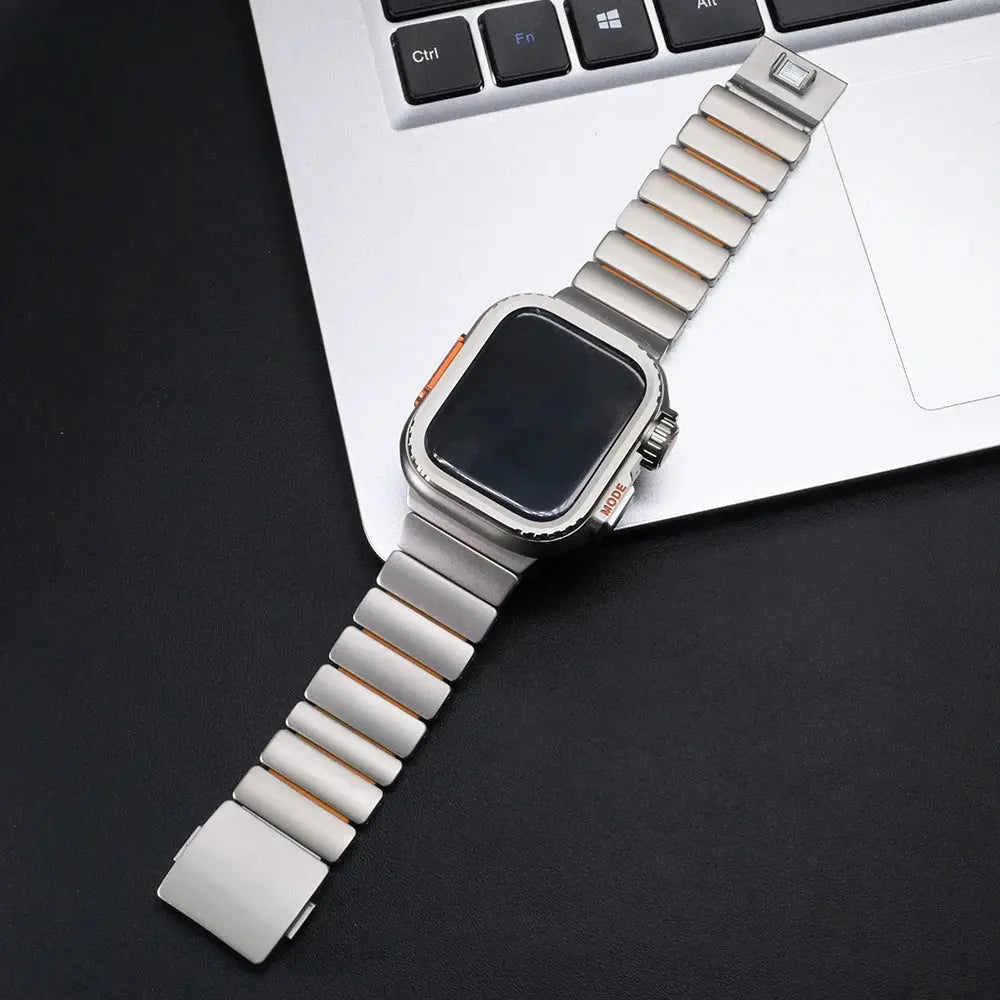 Titanium Rubber Strap+Metal Case for Apple Watch Ultra2 49mm Men Metal Band for Iwatch Series 10 46mm 7 8 9 45mm 6 5 4 SE 44mm Avontic