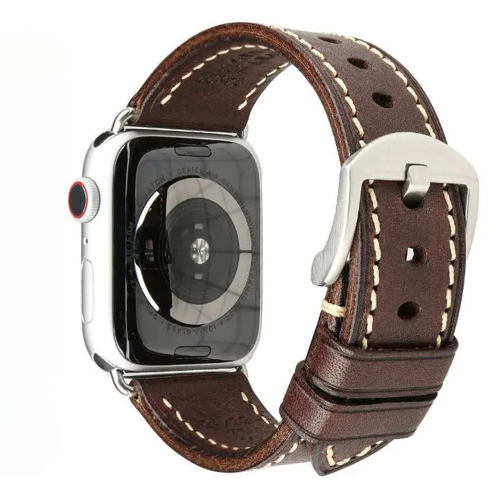Italian Calfskin Genuine Leather Band For Apple Watch - Pinnacle Luxuries