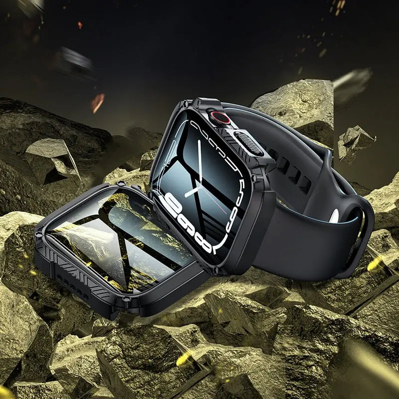 Pinnacle Premium Rugged Waterproof Case For Apple Watch 4 5 6 7 8 - Pinnacle Luxuries