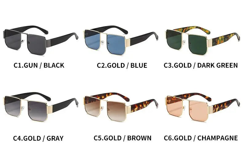 Vintage Square Frame Fly Boy Sunglasses - Pinnacle Luxuries