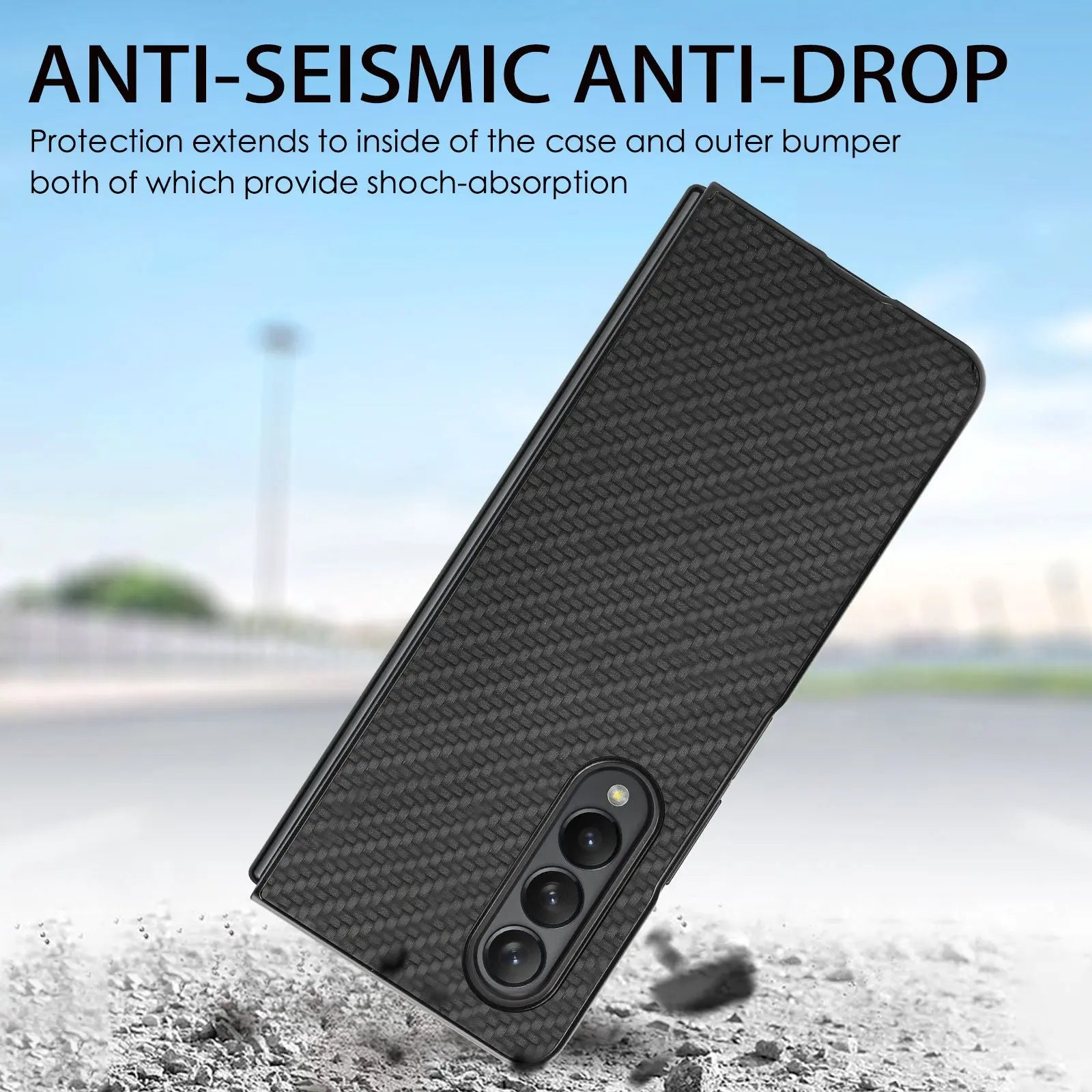 Pinnacle Carbon Fiber Case For Samsung Galaxy Z Fold 4 Fold 3 - Pinnacle Luxuries