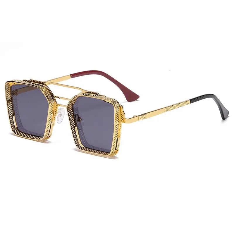 Pinnacle Square Framed Steampunk Sunglasses - Pinnacle Luxuries
