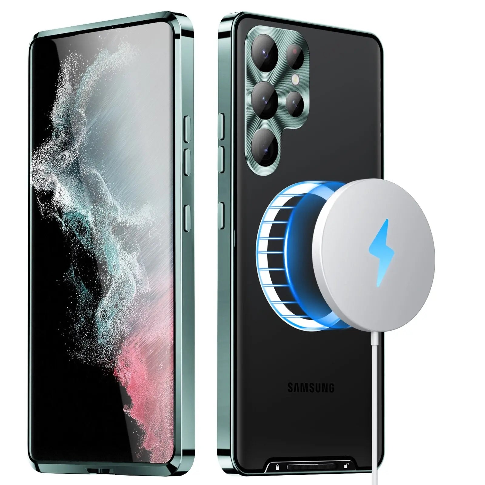 Metal Frosted Back for Samsung Galaxy S23 Ultra S23+ Case, Magnetic Phone Case Compatible with Magafe Charging & Accessories - Pinnacle Luxuries