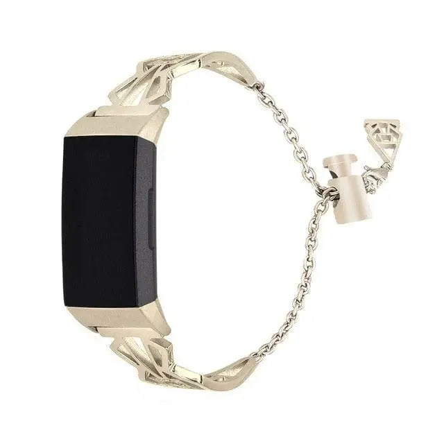 Fitbit Charge 3 & 4 Stainless Steel Diva Bracelet Band - Pinnacle Luxuries