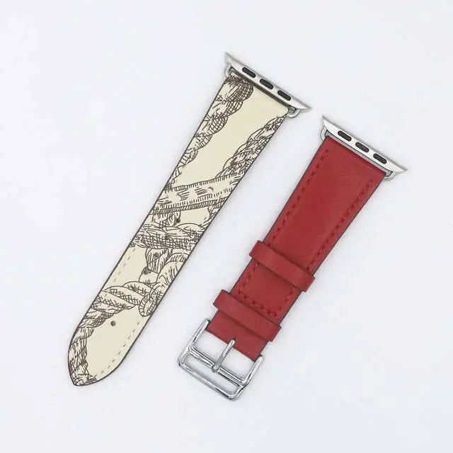 Vintage Genuine Leather Band For Apple Watch Series 7 41mm 45mm - Pinnacle Luxuries