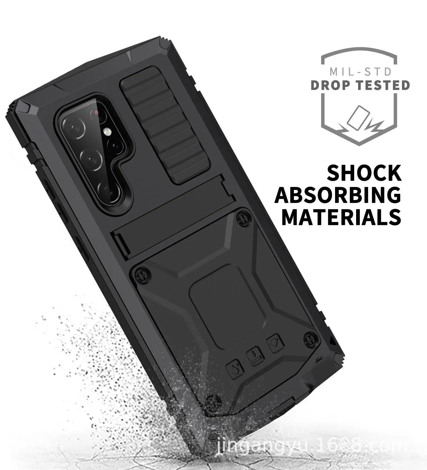 360 Full Metal Aluminum Armor Case For Samsung Galaxy S22 Plus S22 Ultra - Pinnacle Luxuries