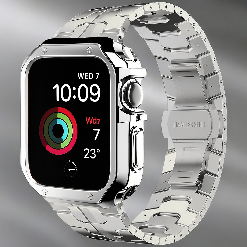 TitaniumGuard™ Infinity Series – Band & Case for Apple Watch