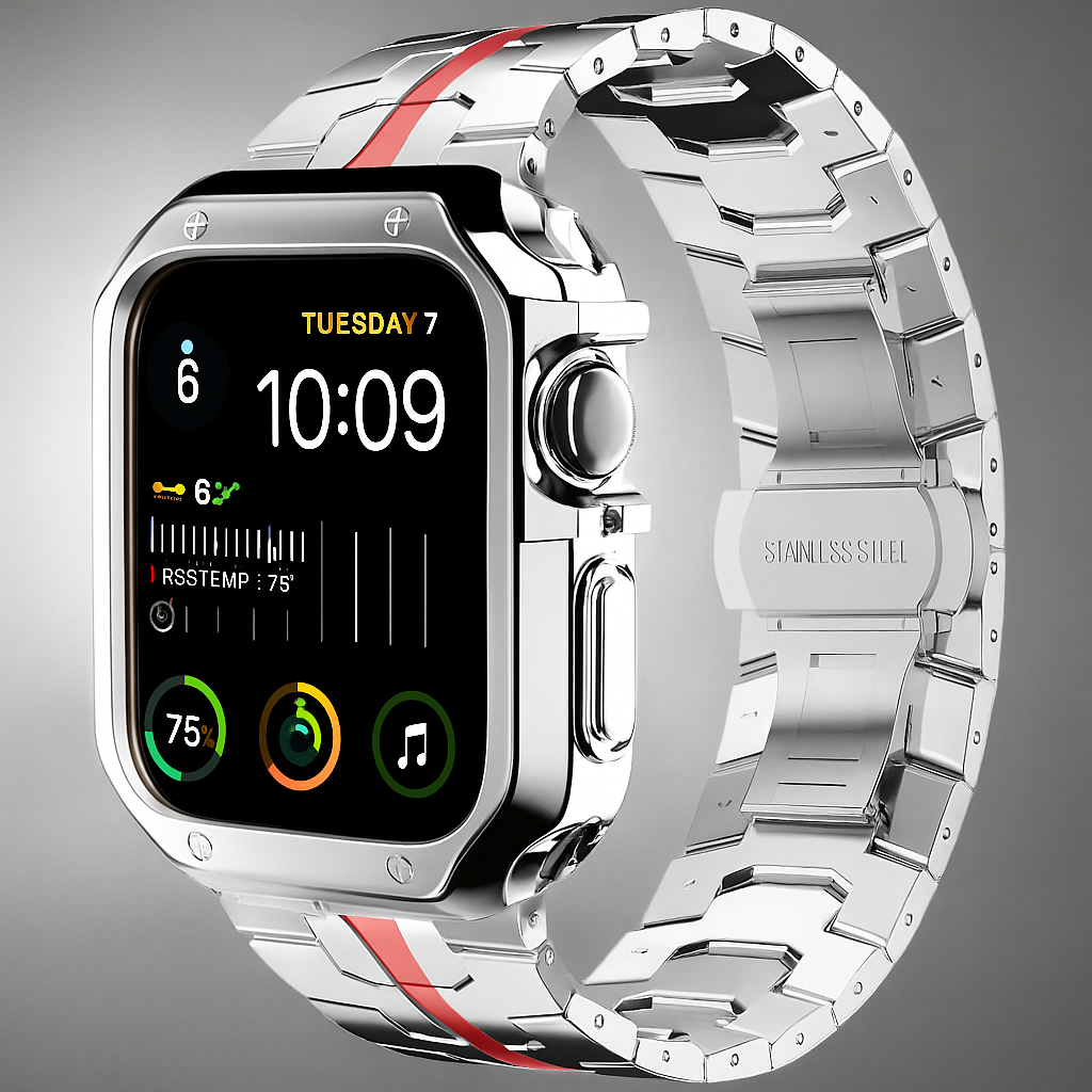 TitaniumGuard™ Infinity Series – Band & Case for Apple Watch