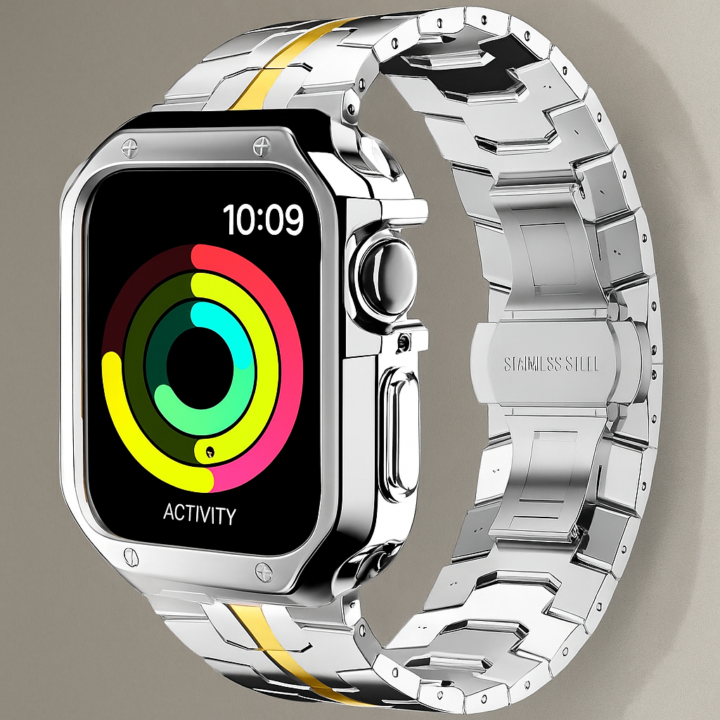 TitaniumGuard™ Infinity Series – Band & Case for Apple Watch